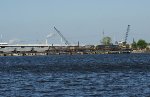 U100 crossing the trout river, going by the power plant stacks